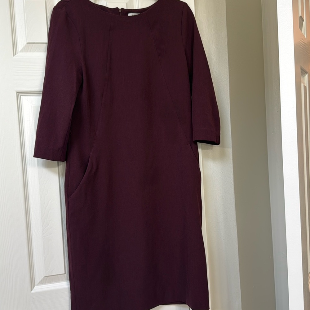 M.M. Lafleur The Etsuko Dress Claret Career Sheath  Work Wear size 10.